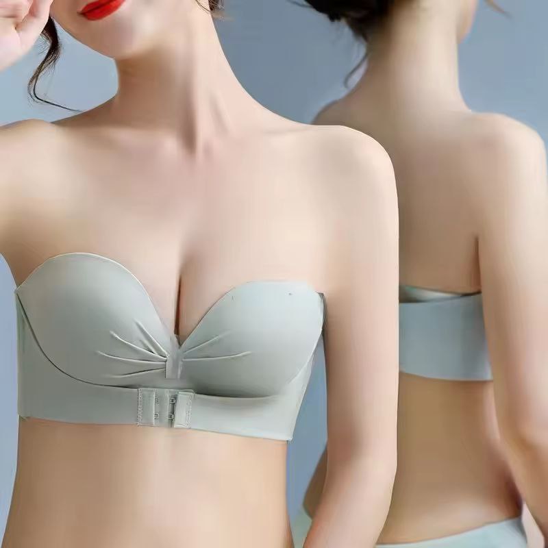 1/2 Strapless Adhesive Bra Summer Push-Up Non-Slip Small Chest Lightweight Sexy Invisible Lingerie Women Everyday Party Wedding