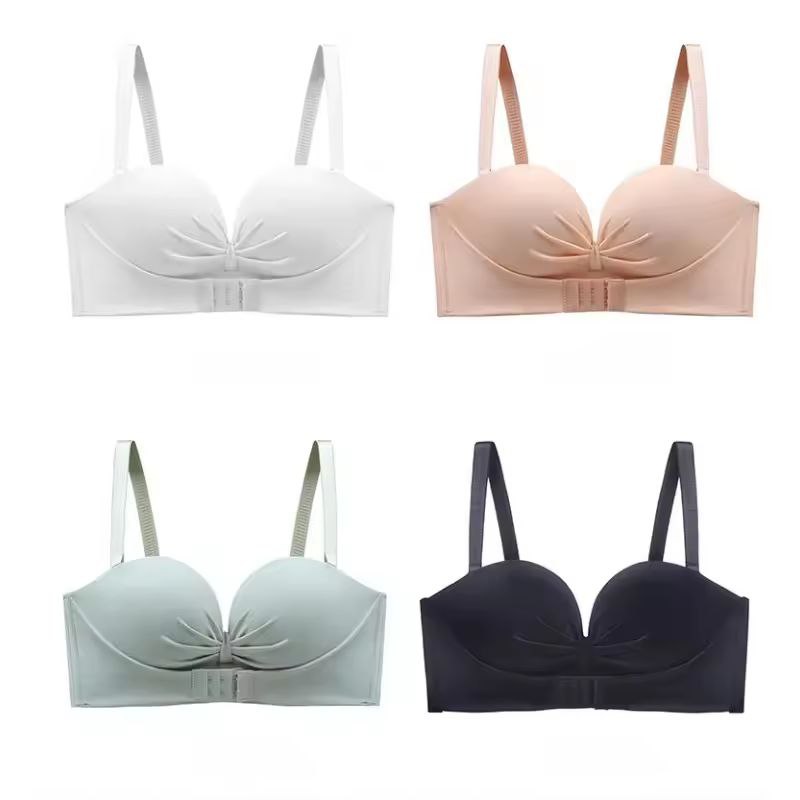 1/2 Strapless Adhesive Bra Summer Push-Up Non-Slip Small Chest Lightweight Sexy Invisible Lingerie Women Everyday Party Wedding