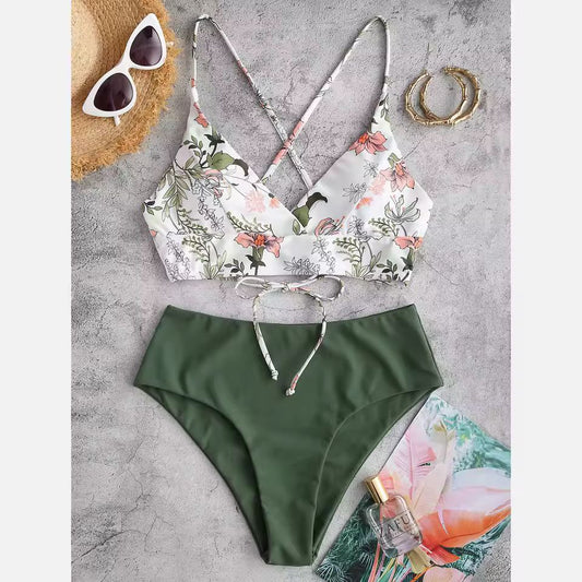 New 2025 Bikinis Women's Floral Swimsuit Swimwear Sexy Push Up Bikini Set Two Piece Bathing Suits Biquini Women's Swimming Suit